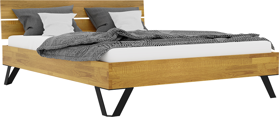 Dubová postel Tero Style 140x200 cm, dub, masiv
