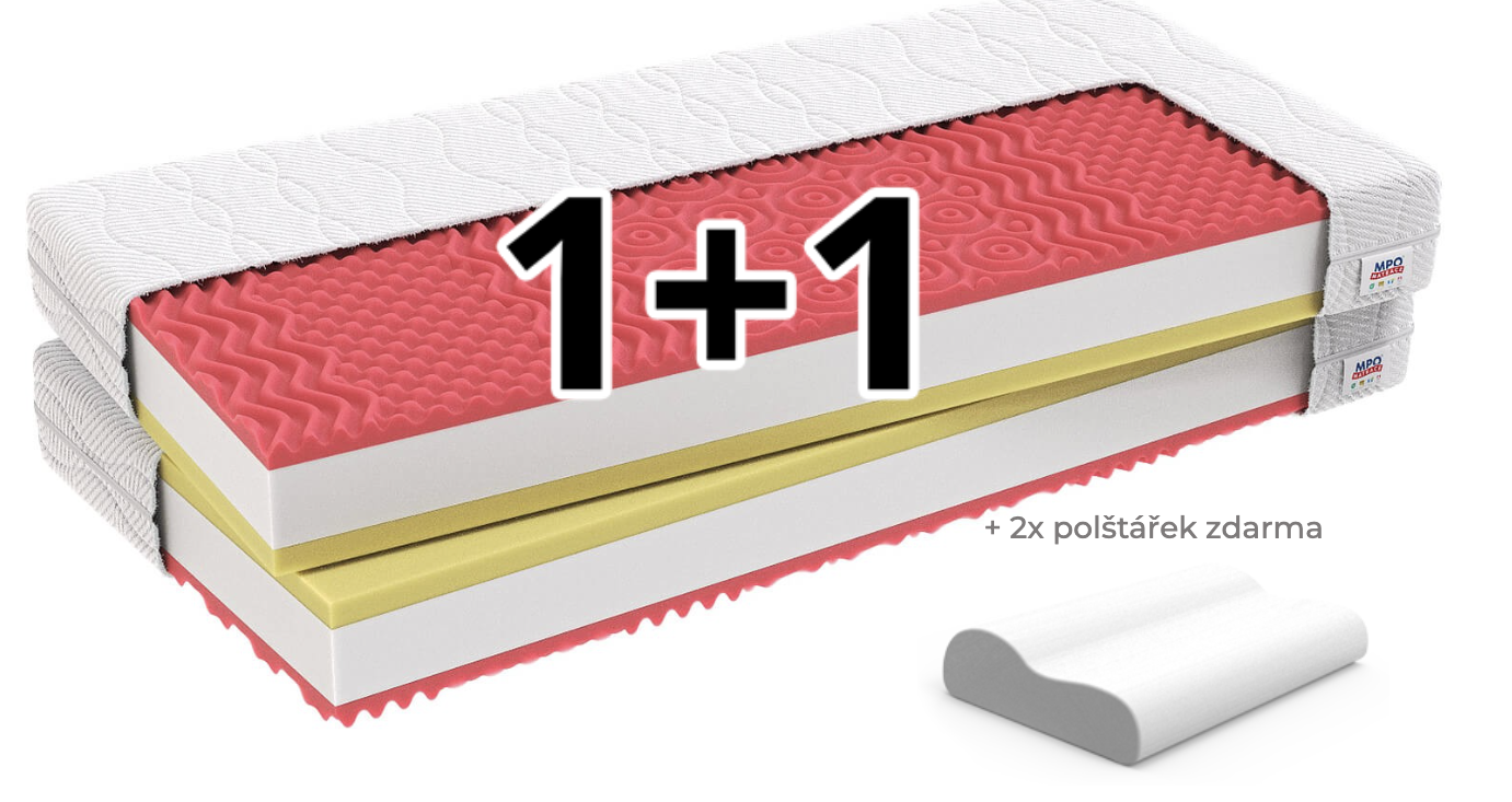 Massivo.cz Ortopedická matrace Memory Comfort 90x200 cm, 1+1 zdarma Potah matrace: S aloe vera