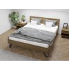 Dubová postel Tero Classic 160x200 cm, dekor-ořech, dub, masiv