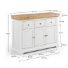 Komoda Marone Elite 3.3, dekor bílá-dřevo - rozměry