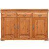 Komoda Toskania 3.3, masiv, borovice (odstín Medový) - čelní pohled