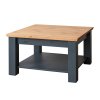 Konferenční stolek Marone - malý, šedá-dřevo, masiv, borovice