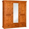 Šatní skříň 3D Toskania, masiv, borovice (odstín Medový)