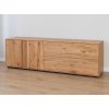 TV komoda Collodi, dub, masiv - čelní pohled