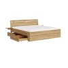 Dubová postel Sulva 140x200 cm, dub, masiv