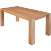 Jídelní stůl Siena 140 x 90 cm, Dub, masiv - pohled ze strany