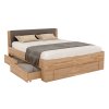 Postel Winten 180x200 cm s úložným prostorem, dub masiv