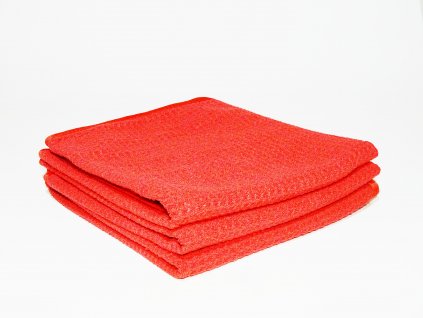 Mikrovlákno na autoskla a okna - WINDOW AND GLASS WAFFLE MICROFIBRE RED