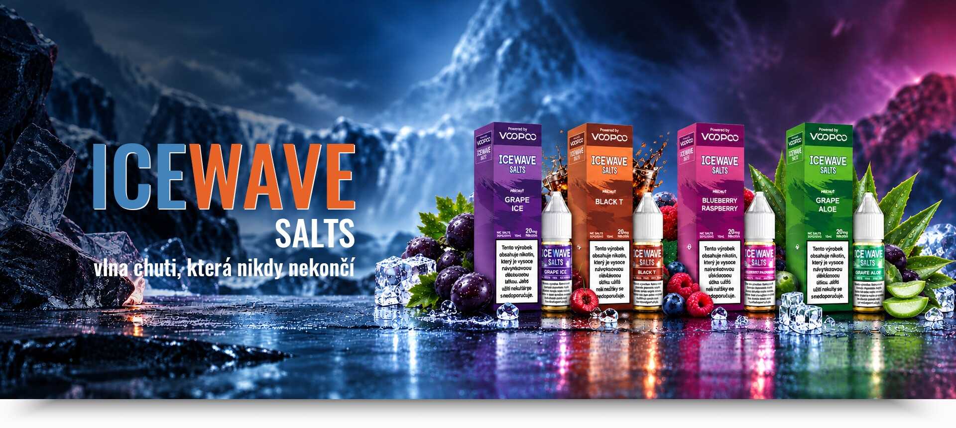 E-liquidy VooPoo ICEWAVE Salts | Mastervaper.cz - velkoobchod e-cigarety