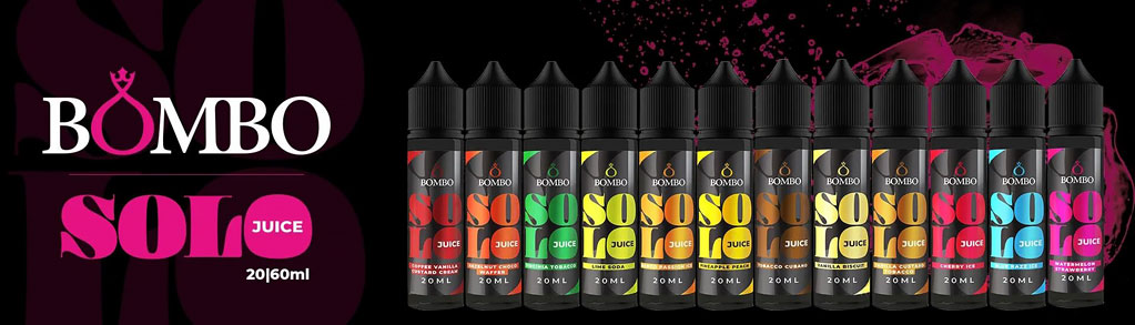 Varianty příchutí Bombo e-liquids.