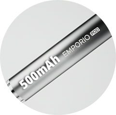 Integrovaná baterie 500 mAh v elektronické cigaretě Emporio Pod