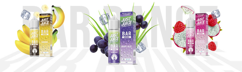 Shake & Vape Just Juice Bar Range, banner