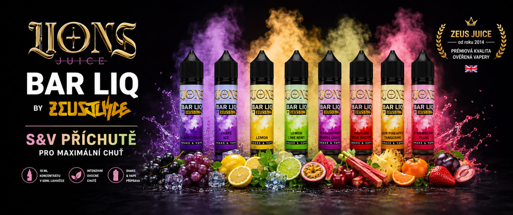 Kolekce Shake and Vape příchutí Lions Barliq – kolaborace Zeus Juice a Barliq