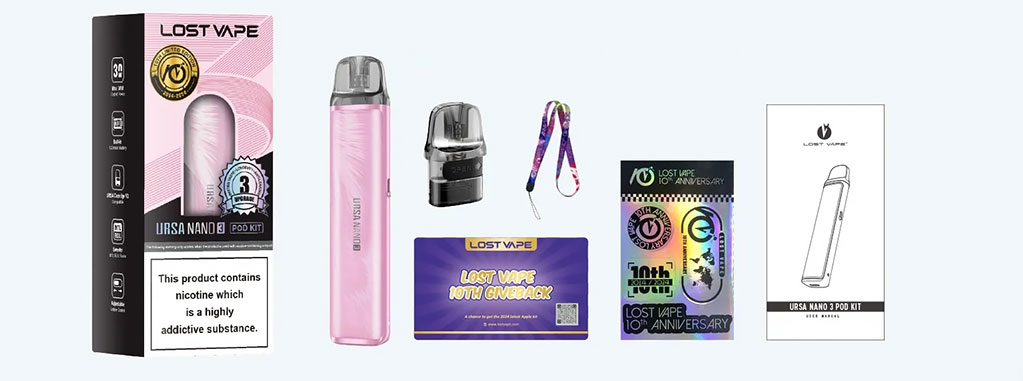 Lost Vape Ursa Nano 3 s pokročilými technologiemi a elegantním designem