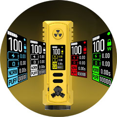Mod Rayden 100 Toxic Limited Edition V1.5, displej.