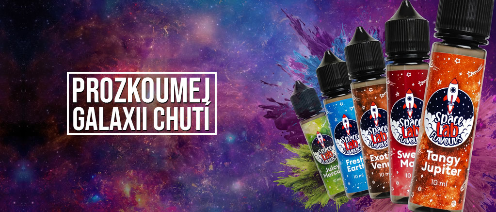 Space Lab Flavours Shake & Vape, banner.