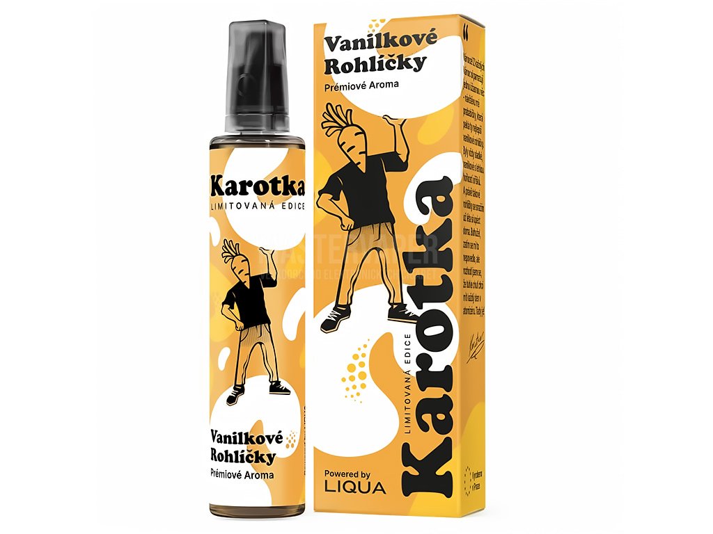 Liqua Mix&Go by Karotka - Vanilkové Rohlíčky - 12ml, produktový obrázek.