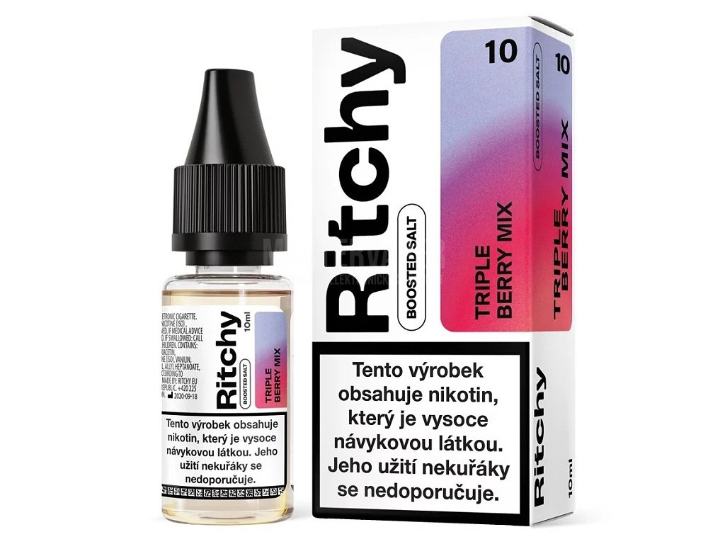 Ritchy - Salt e-liquid - Triple Berry Mix - 10ml - 10mg, produktový obrázek.