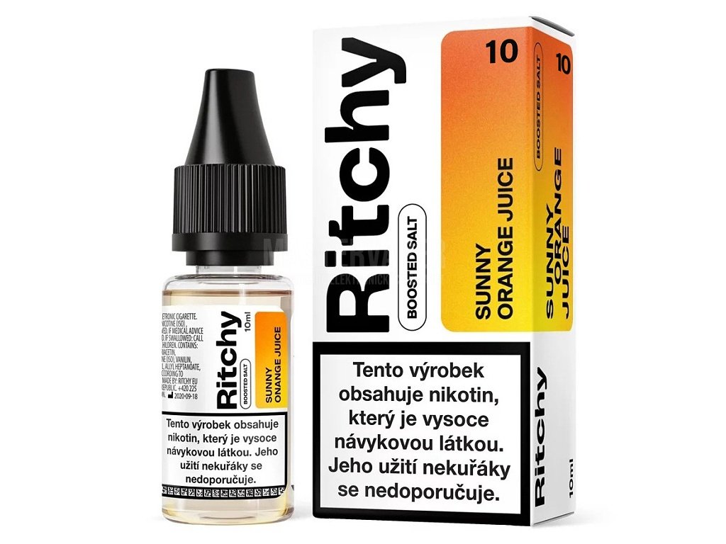 Ritchy - Salt e-liquid - Sunny Orange Juice - 10ml - 10mg, produktový obrázek.