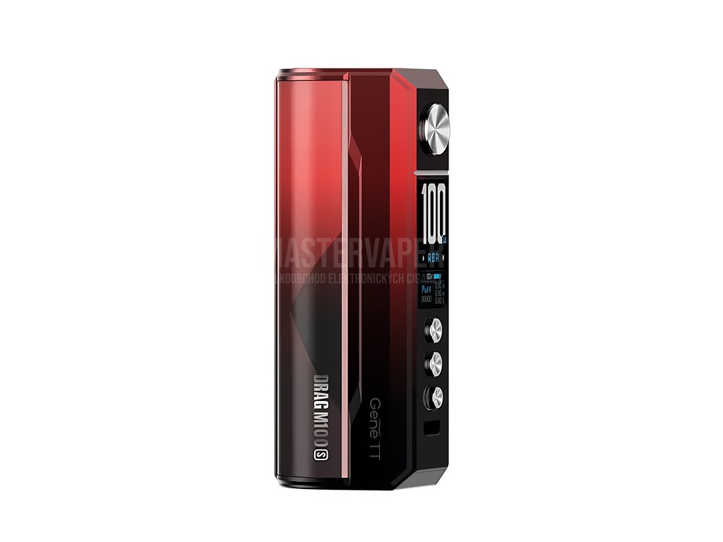 VooPoo Drag M100S Mod - Easy Grip - Red & Black, produktový obrázek.