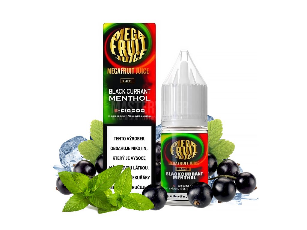 Megafruit Juice - Blackcurrant Menthol - 20mg, produktový obrázek.