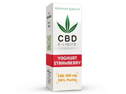 CBD Vape Liquid - 10ml - 300mg - 3% - Jahodový jogurt