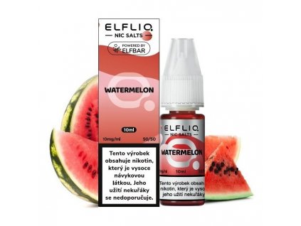 Elf Bar Elfliq - Salt e-liquid - Watermelon - 10ml - 10mg, produktový obrázek.