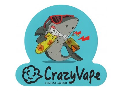 Crazy Vape - Samolepka - Modrá, produktový obrázek.