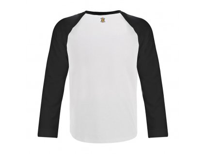 Tričko ZEUS Black Hades Raglan - černo-bílé - velikost L, produktový obrázek.