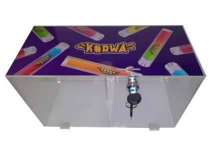 Uzamykatelný prodejní stojan elektronických cigaret Kurwa, produktový obrázek.