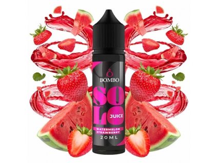 Bombo - Solo Juice - S&V - Watermelon Strawberry (Meloun a jahoda) - 20ml, produktový obrázek.