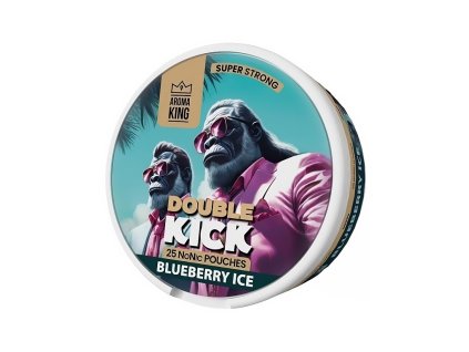 Aroma King Double Kick - NoNic sáčky - Blueberry ICE - 10mg /g, produktový obrázek.