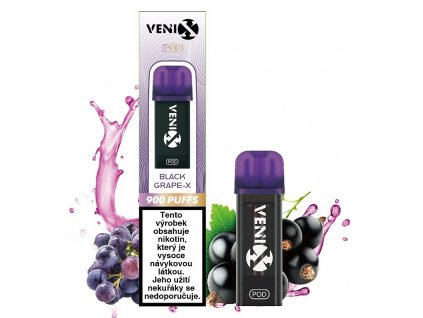 Venix Max Pod - Black Grape-X - 20mg, produktový obrázek.