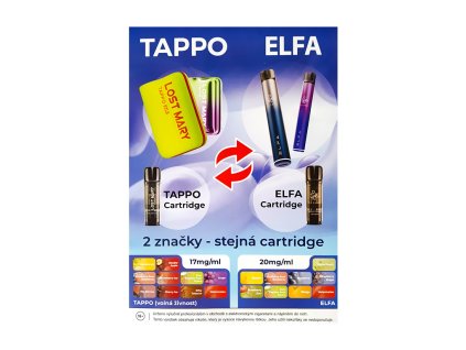 LostMary leták Tappo+ELFA (A5), produktový obrázek.