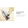 Snadné boční plnění e liquidu do TG Pod cartridge přes silikonovou krytku bez vytékání