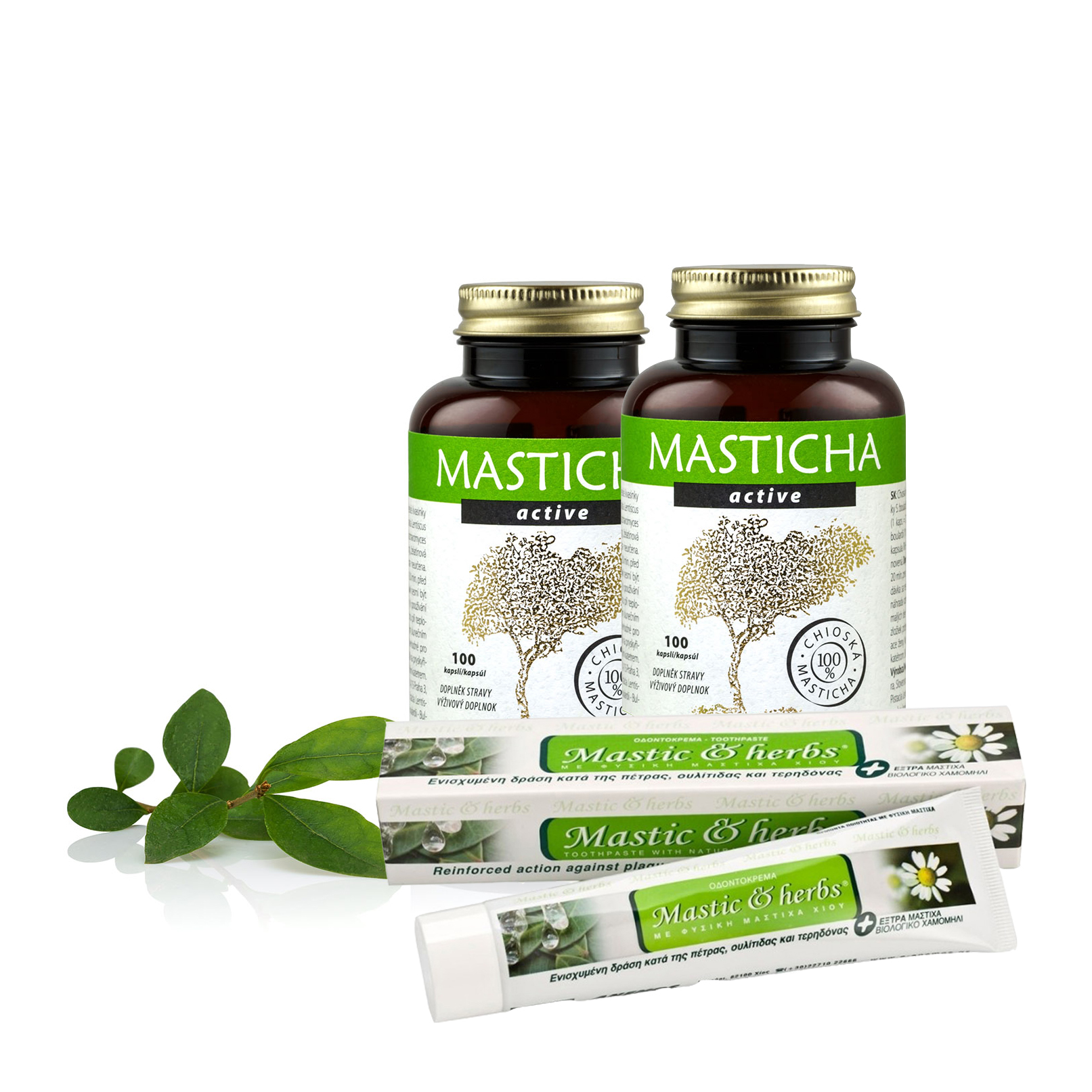 Masticha Active 2x + zubní pasta