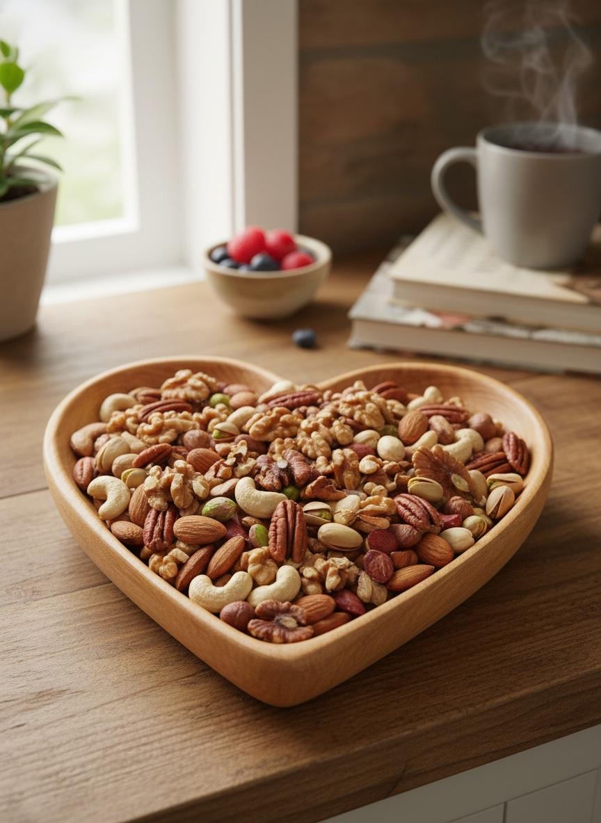 DŘEVĚNÁ MISKA Z MASIVNÍHO DŘEVA - SRDCE