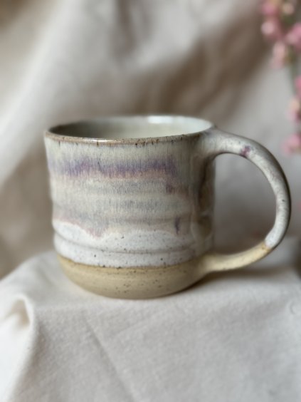 Hrnek White Violet Wavy