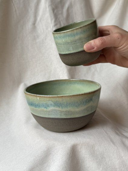 Set Miska Kalíšek Grey Mint