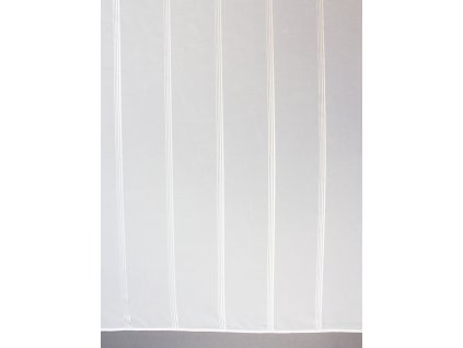 Voálová záclona se stříbrným proužkem výška 295 cm