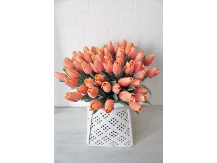 Umělá květina tulipán výška 39 cm oranžový