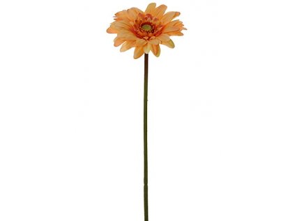 Umělá květina mini gerbera výška 20 cm oranžová