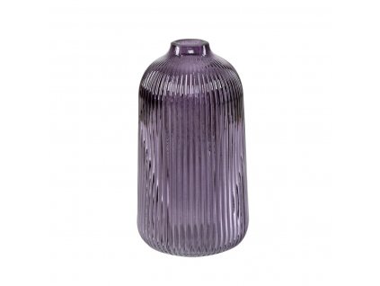 Skleněná váza výška 16 cm fialová