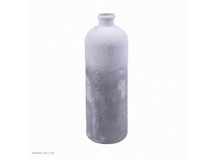 Skleněná váza FROSTED bílo/šedá 33 cm