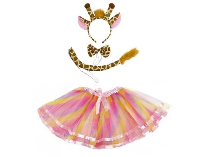 Kostým žirafa s farebnou sukňou