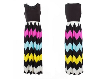 Dlouhé letní šaty Rainbow S/M Velikost 3. (Barva 3., Veľkosť S/M Veľkosť)