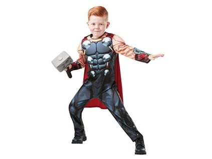 Chlapecký kostým Avengers Thor s kladivem (Barva Čierno-červená, Veľkosť 5-6 rokov Veľkosť)