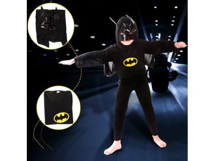 Chlapecký kostým Batman 100 Velikost Černá (Barva Černá, Veľkosť 100 Veľkosť)