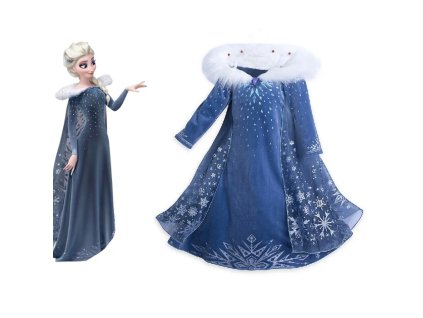 Karnevalový kostým Královna Elsa 2 (Barva Modrá, Veľkosť 110 Veľkosť)