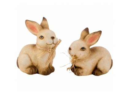 Keramická dekorace Zajíci (Poradie 1)